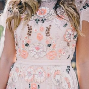 Needle & thread blush beaded dress Uk6, US 2